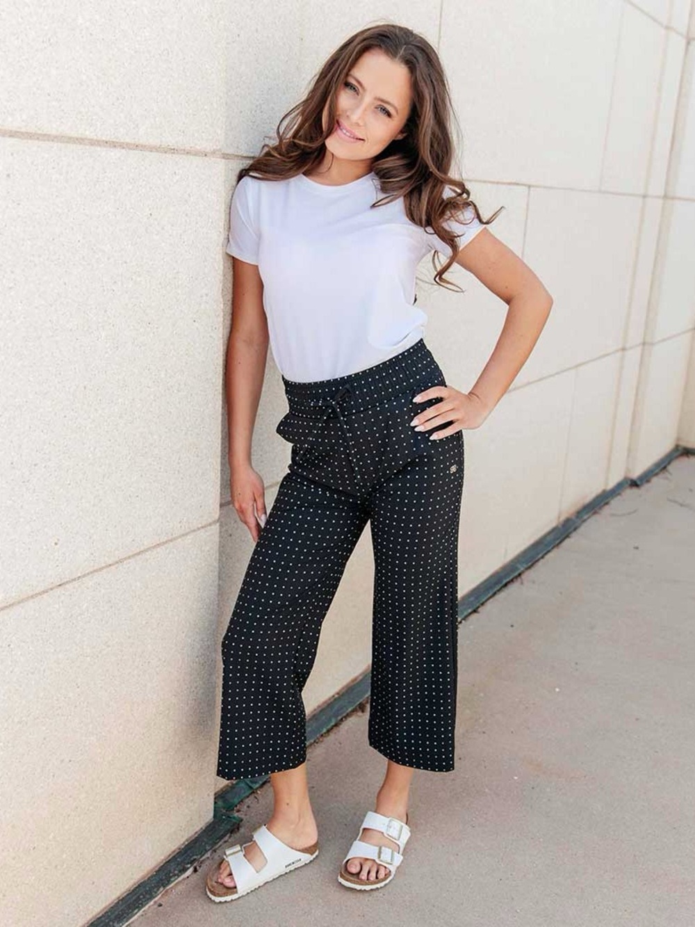 Albion Wide Leg Pants Dotty Black Medium - Picture 13 of 13